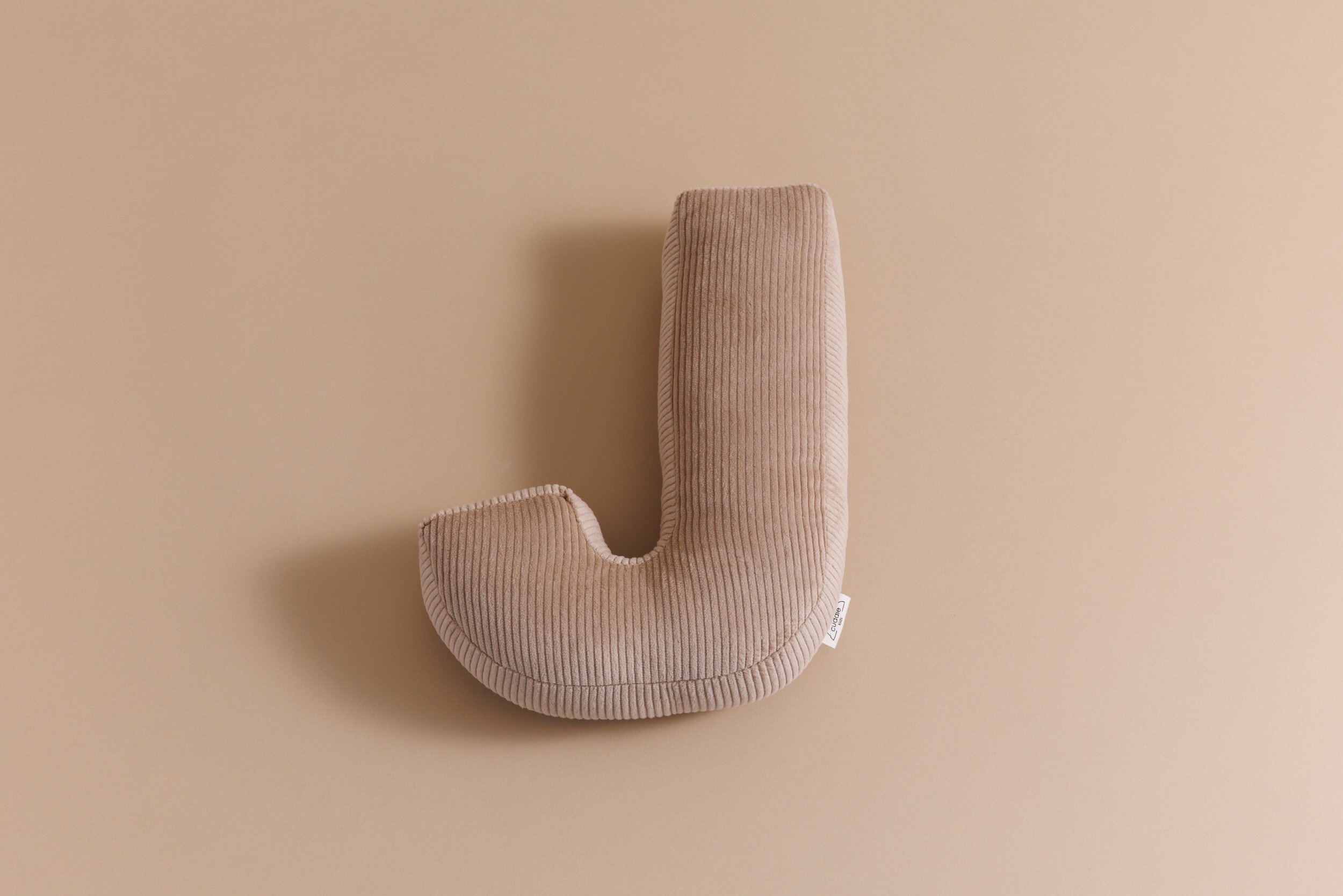 Letter Cushion J - Cappuccino Corduroy Letter Cushion J - Cappuccino Corduroy