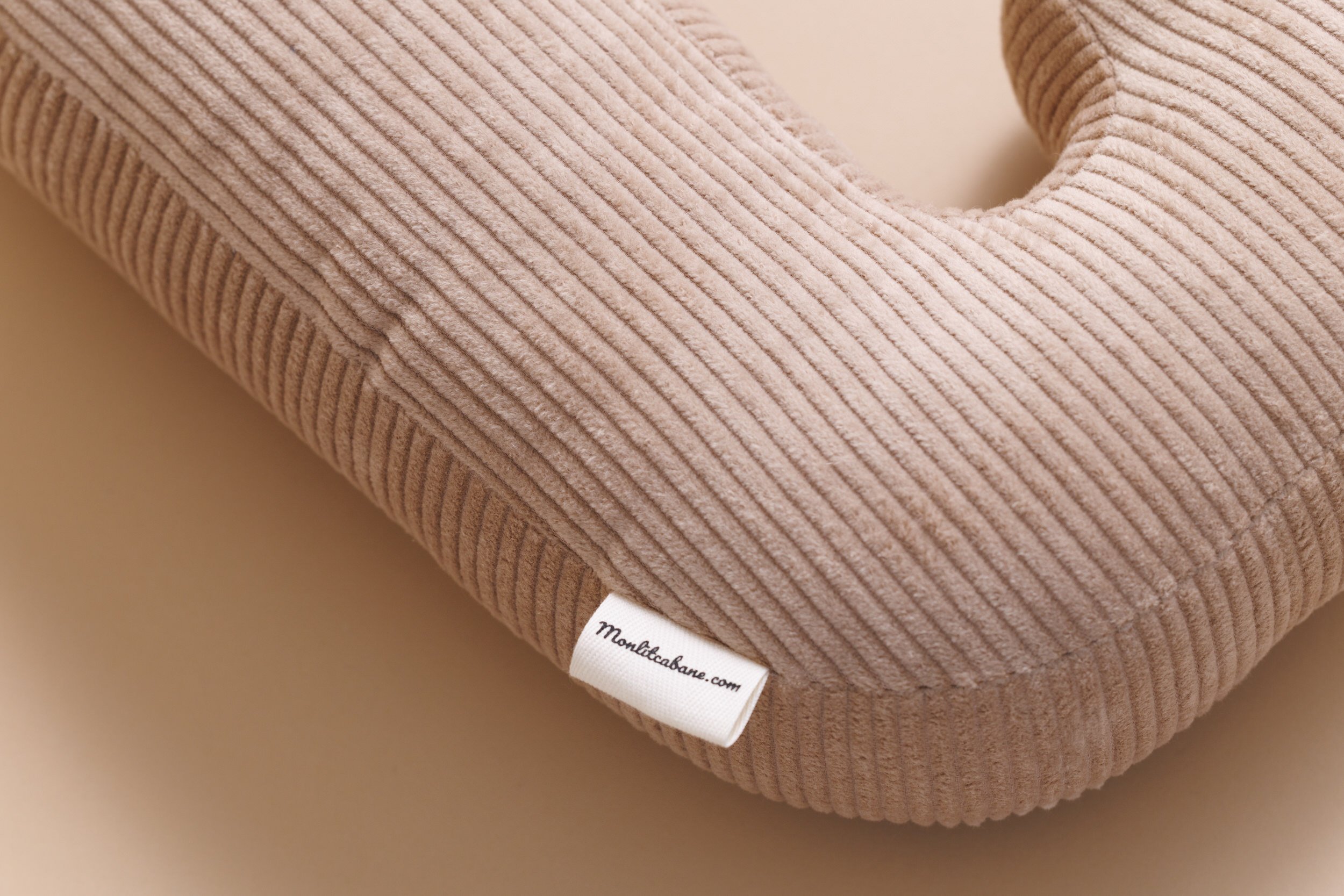Letter Cushion J - Cappuccino Corduroy Letter Cushion J - Cappuccino Corduroy