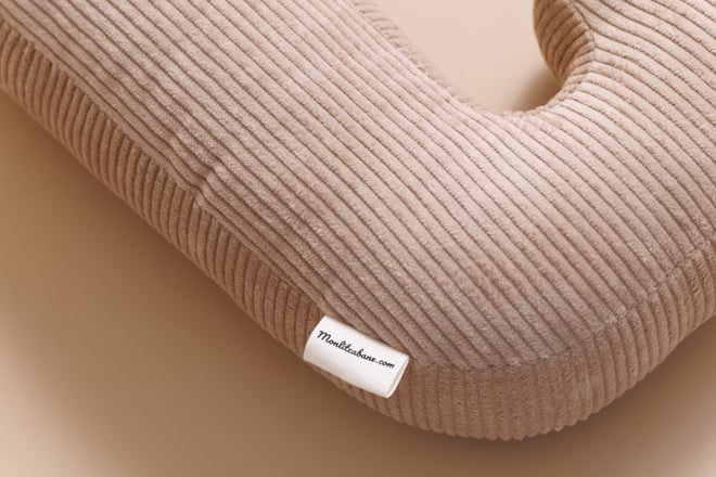 Letter Cushion J - Cappuccino Corduroy