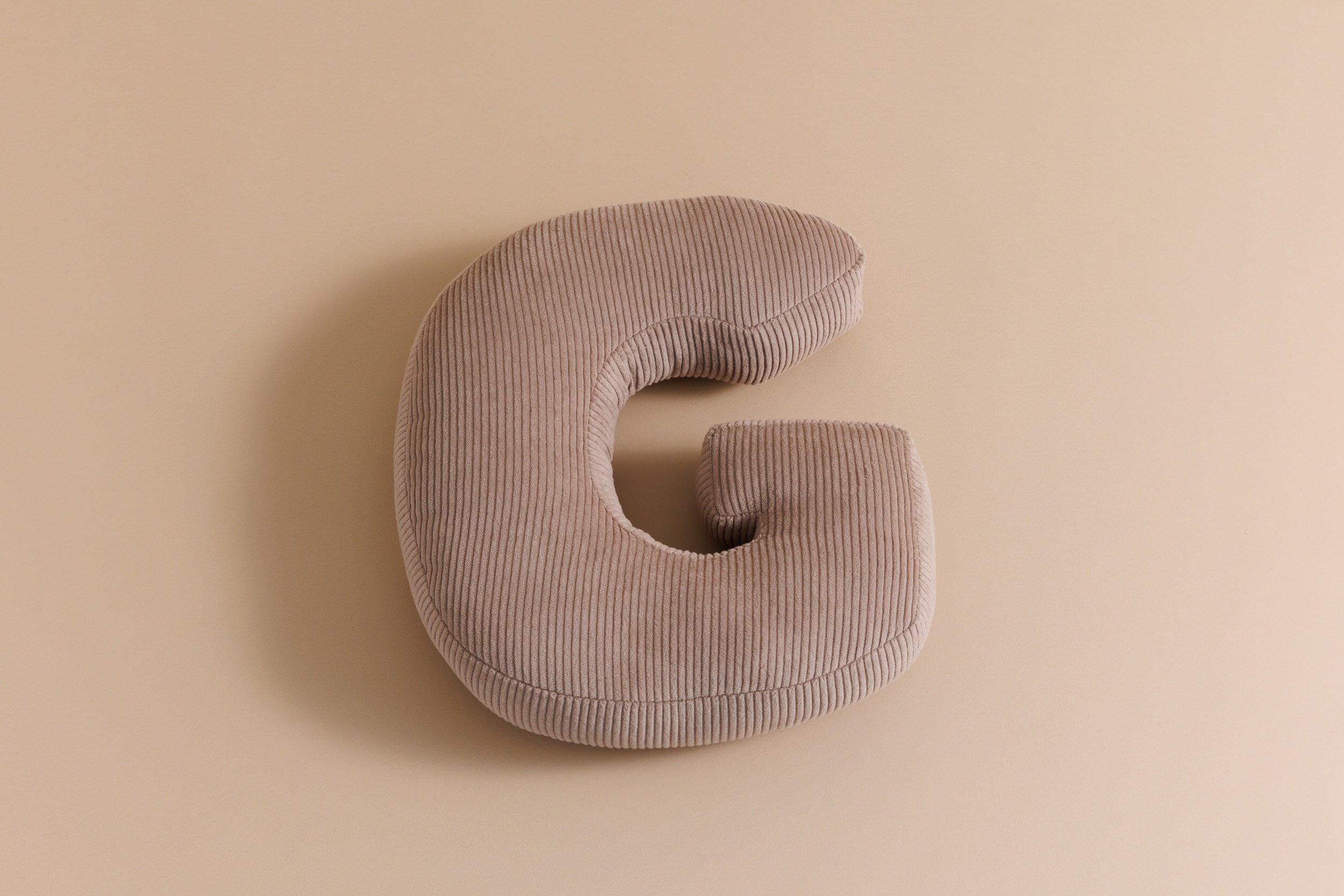 Letter Cushion G - Cappuccino Corduroy Letter Cushion G - Cappuccino Corduroy