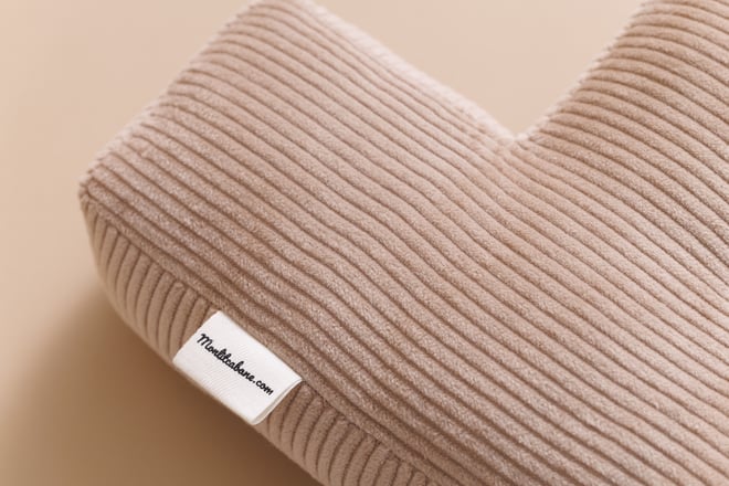 Letter Cushion F - Cappuccino Corduroy