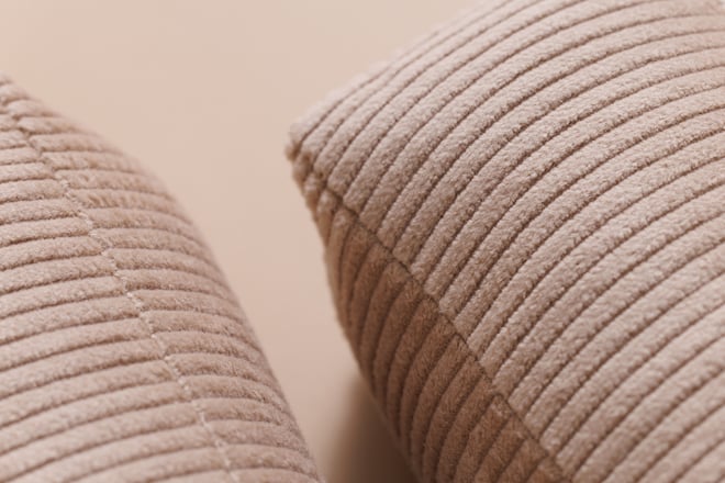 Letter Cushion E - Cappuccino Corduroy