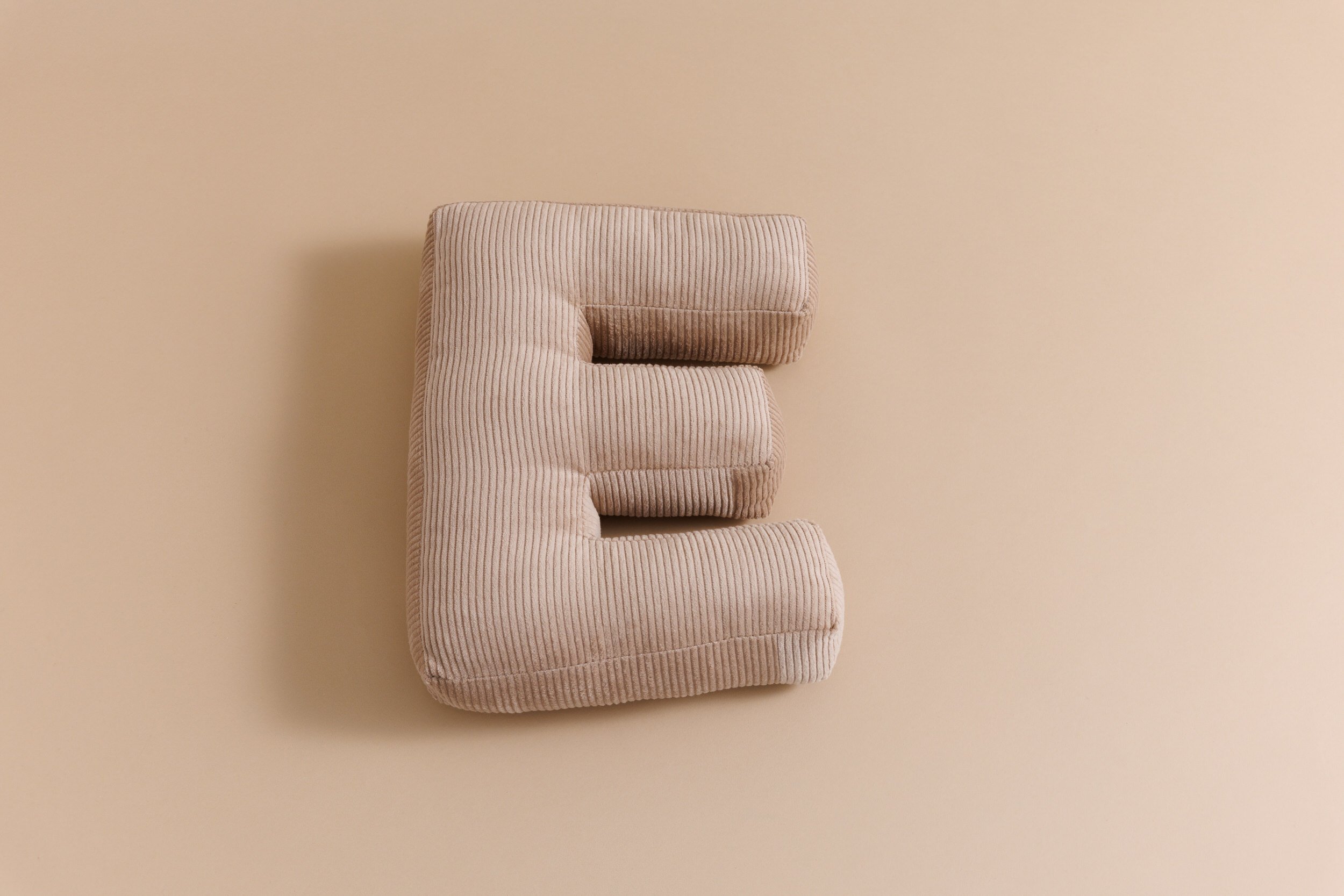 Letter Cushion E - Cappuccino Corduroy Letter Cushion E - Cappuccino Corduroy