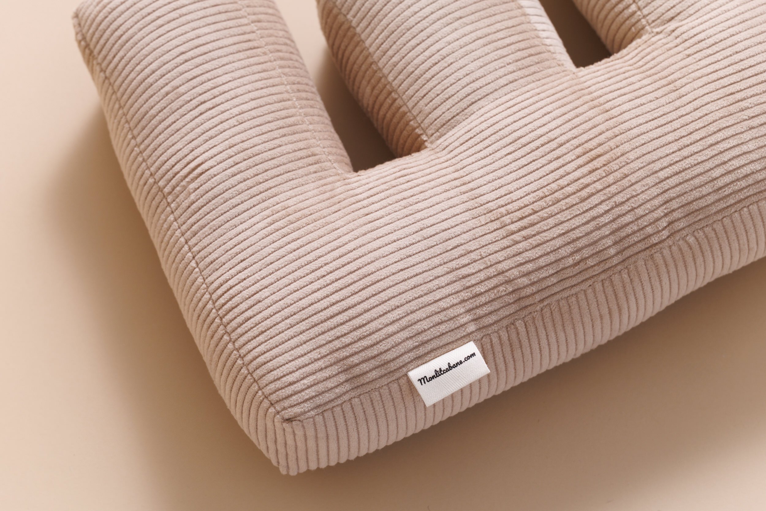 Letter Cushion E - Cappuccino Corduroy Letter Cushion E - Cappuccino Corduroy