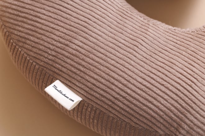 Letter Cushion D - Cappuccino Corduroy