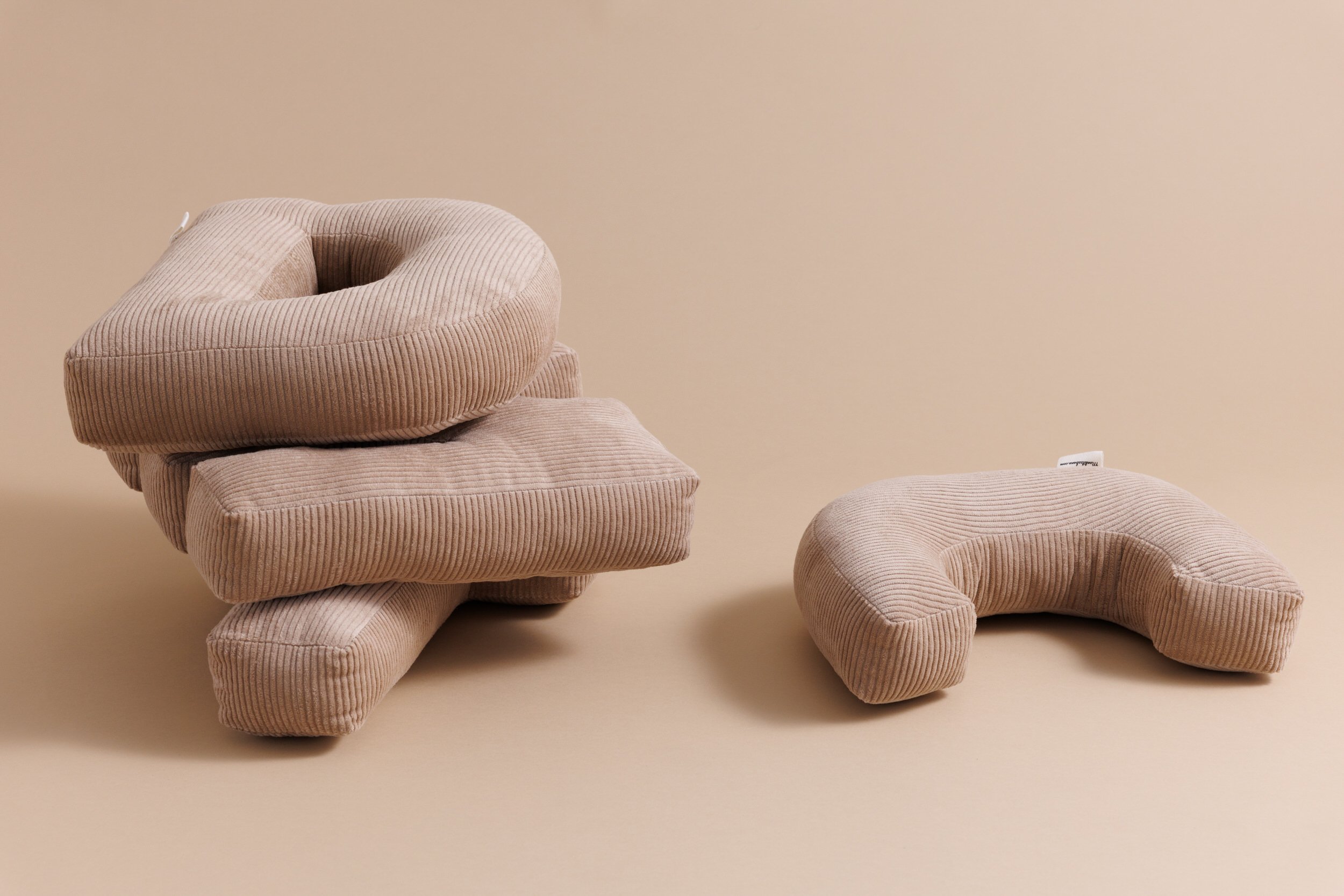 Letter Cushion D - Cappuccino Corduroy Letter Cushion D - Cappuccino Corduroy