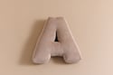 Letter Cushion A - Cappuccino Corduroy