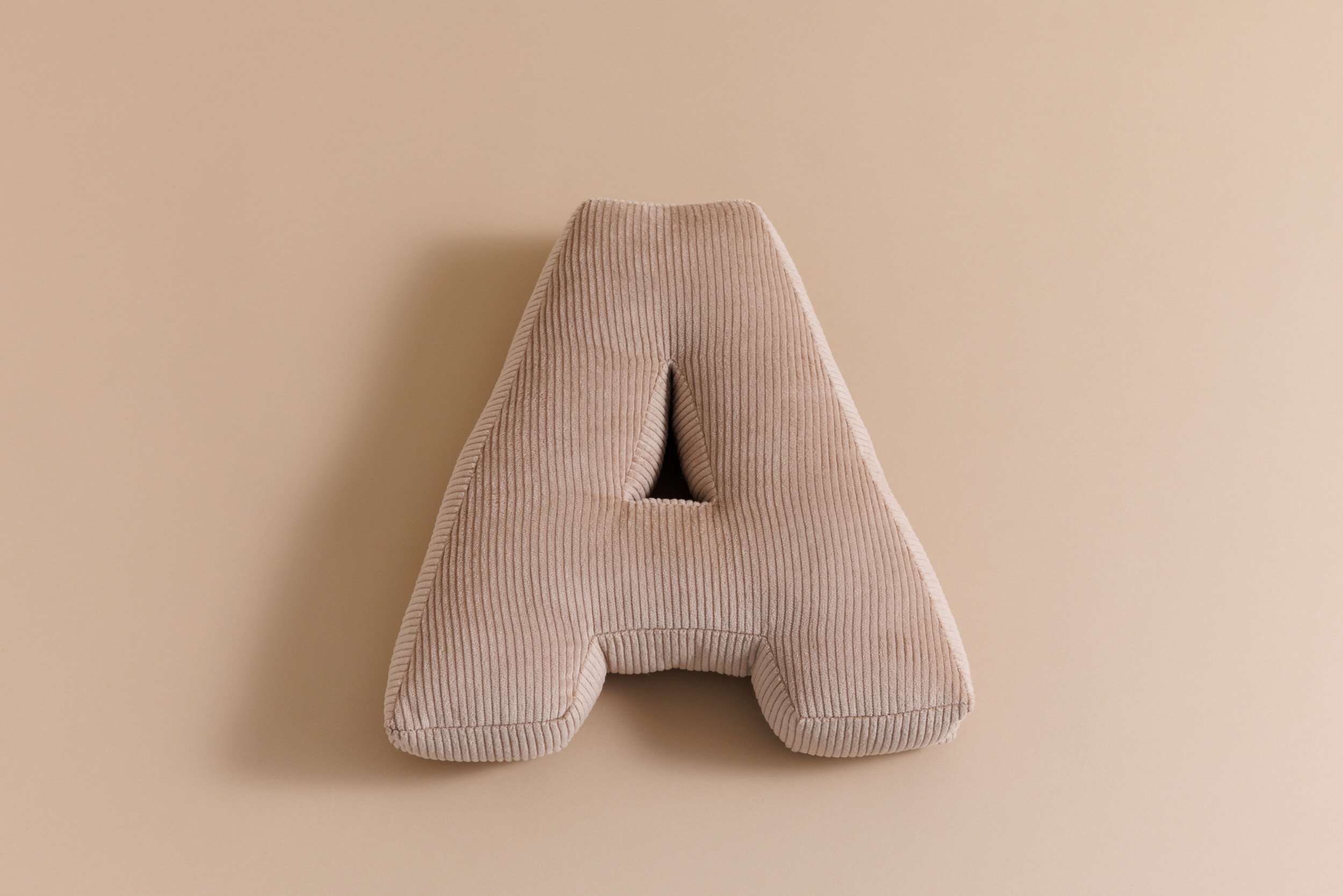 Letter Cushion A - Cappuccino Corduroy Letter Cushion A - Cappuccino Corduroy