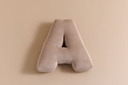 Letter Cushion A - Cappuccino Corduroy