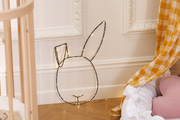 Black Metal Wire LED Light - Bunny