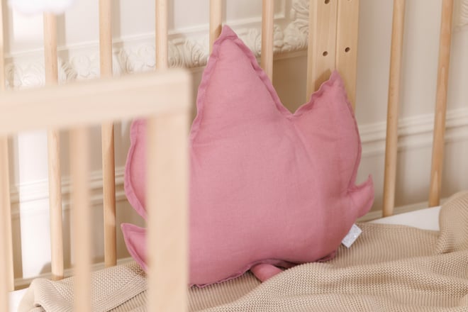 Blush Maple Leaf Linen Cushion