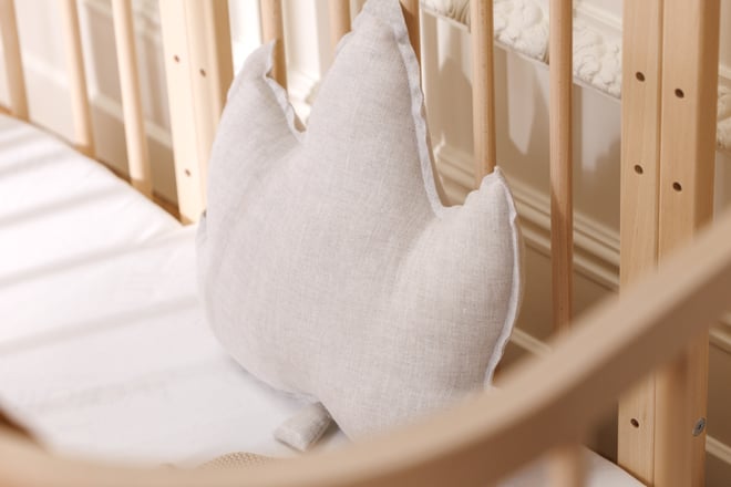 Coussin Feuille d’Érable en Lin Naturel