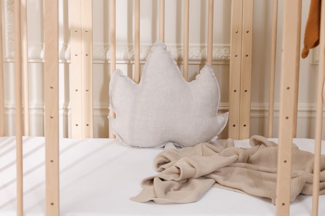 Natural Maple Leaf Linen Cushion