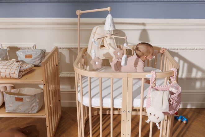 7 in 1 Rectangular Evolving Cradle - Natural