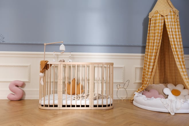 7 in 1 Rectangular Evolving Cradle - Natural