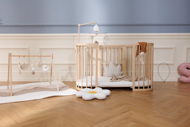 7 in 1 Rectangular Evolving Cradle - Natural