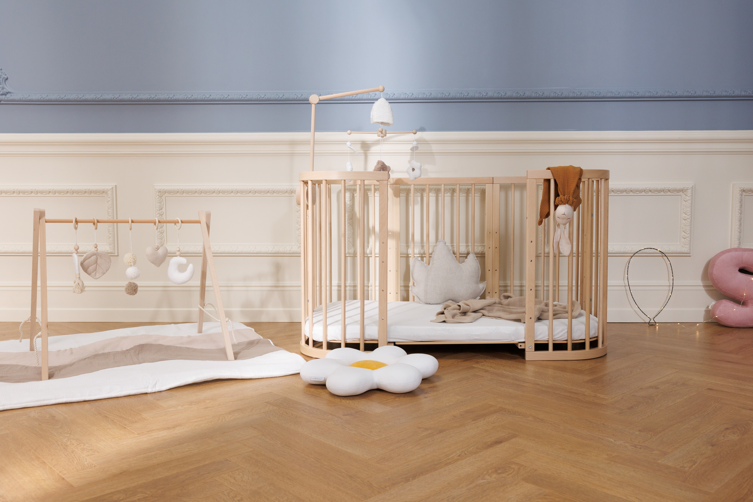 - Berceau Évolutif Rectangulaire 7 en 1 avec Matelas - Naturel - Naturel (Mon Lit Cabane) - Image 9