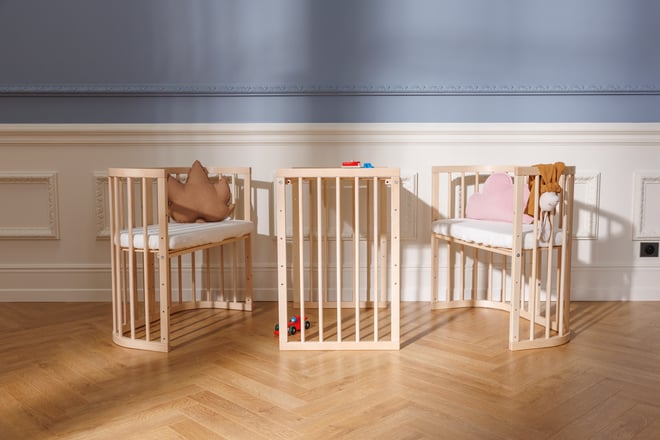 7 in 1 Rectangular Evolving Cradle - Natural