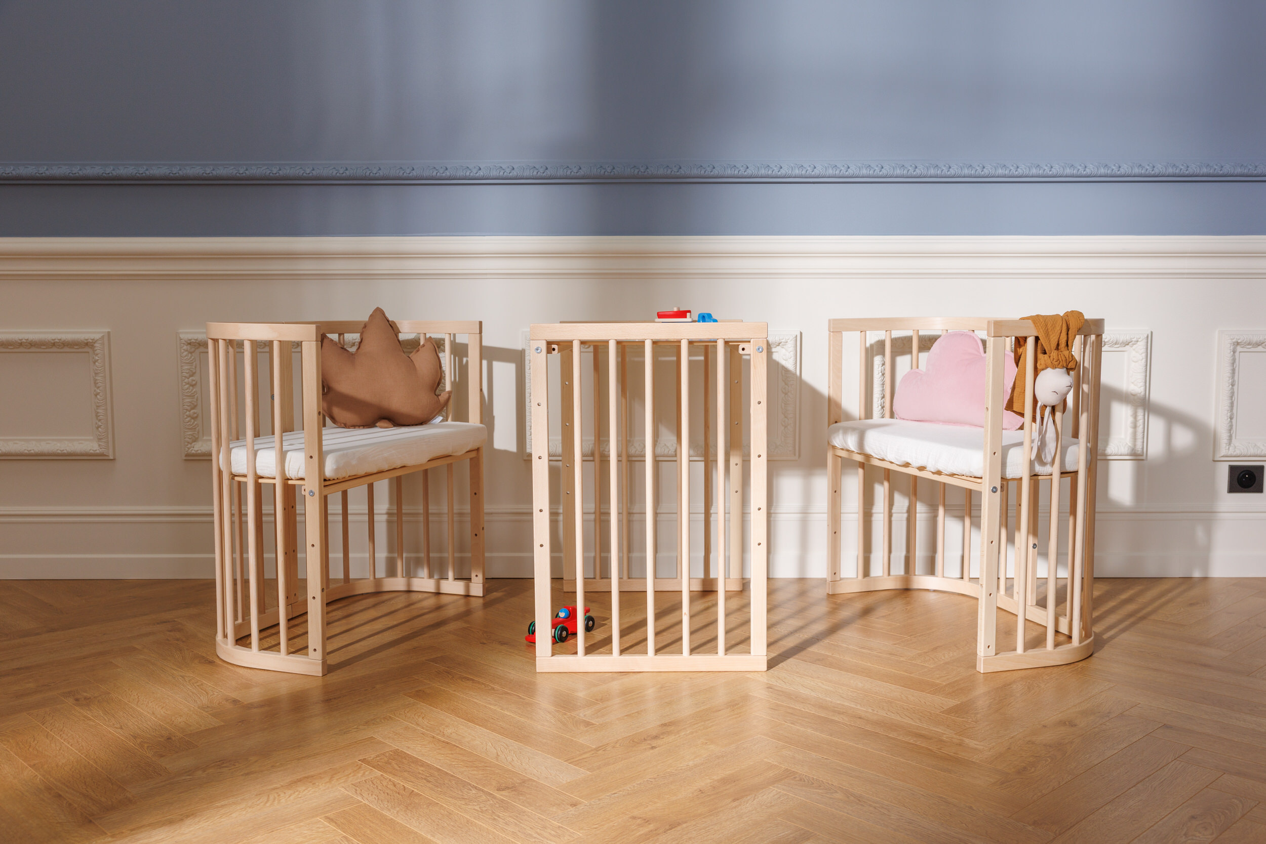 - Berceau Évolutif Rectangulaire 7 en 1 avec Matelas - Naturel - Naturel (Mon Lit Cabane) - Image 10