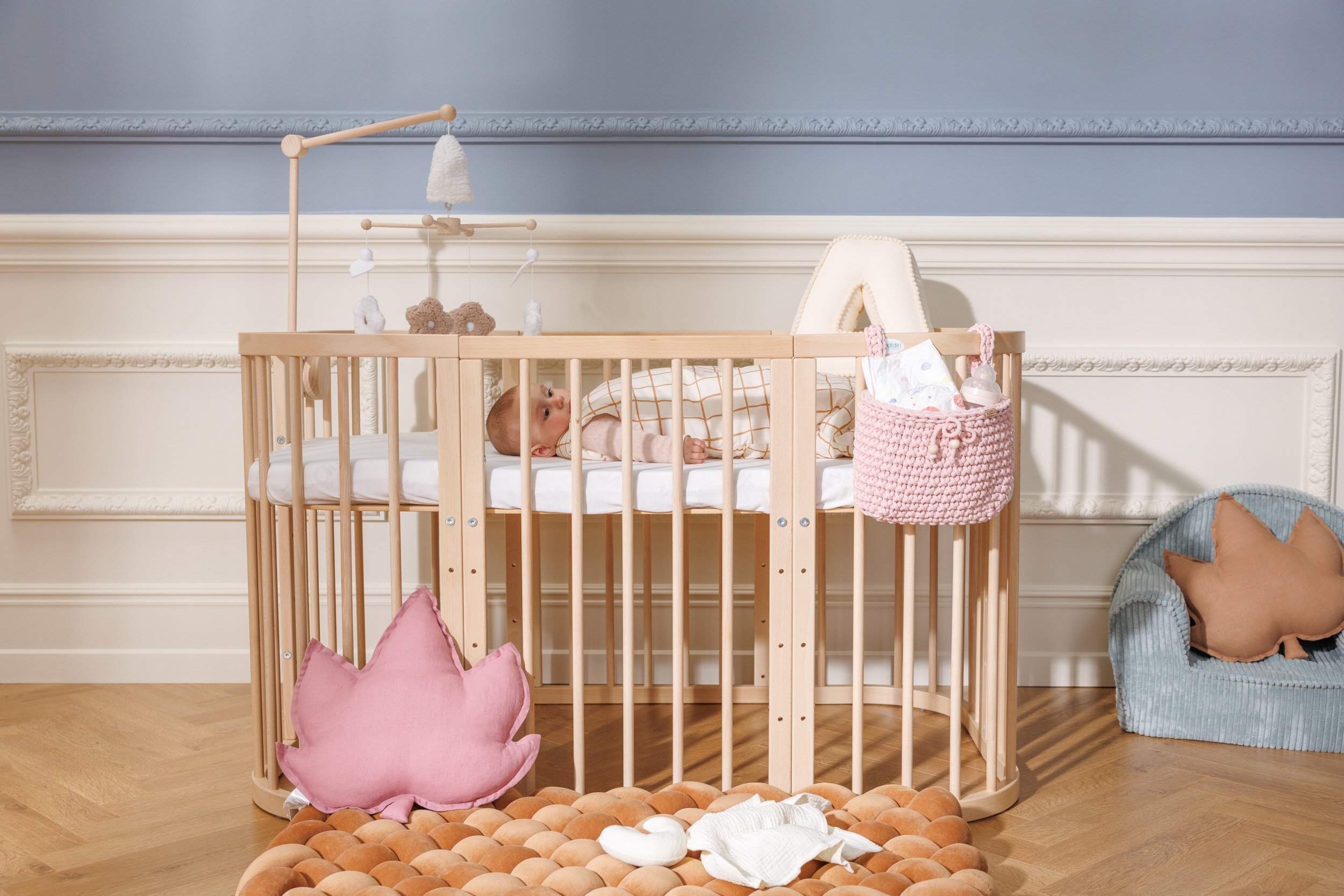 7 in 1 Rectangular Evolving Cradle - Natural 7 in 1 Rectangular Evolving Cradle - Natural