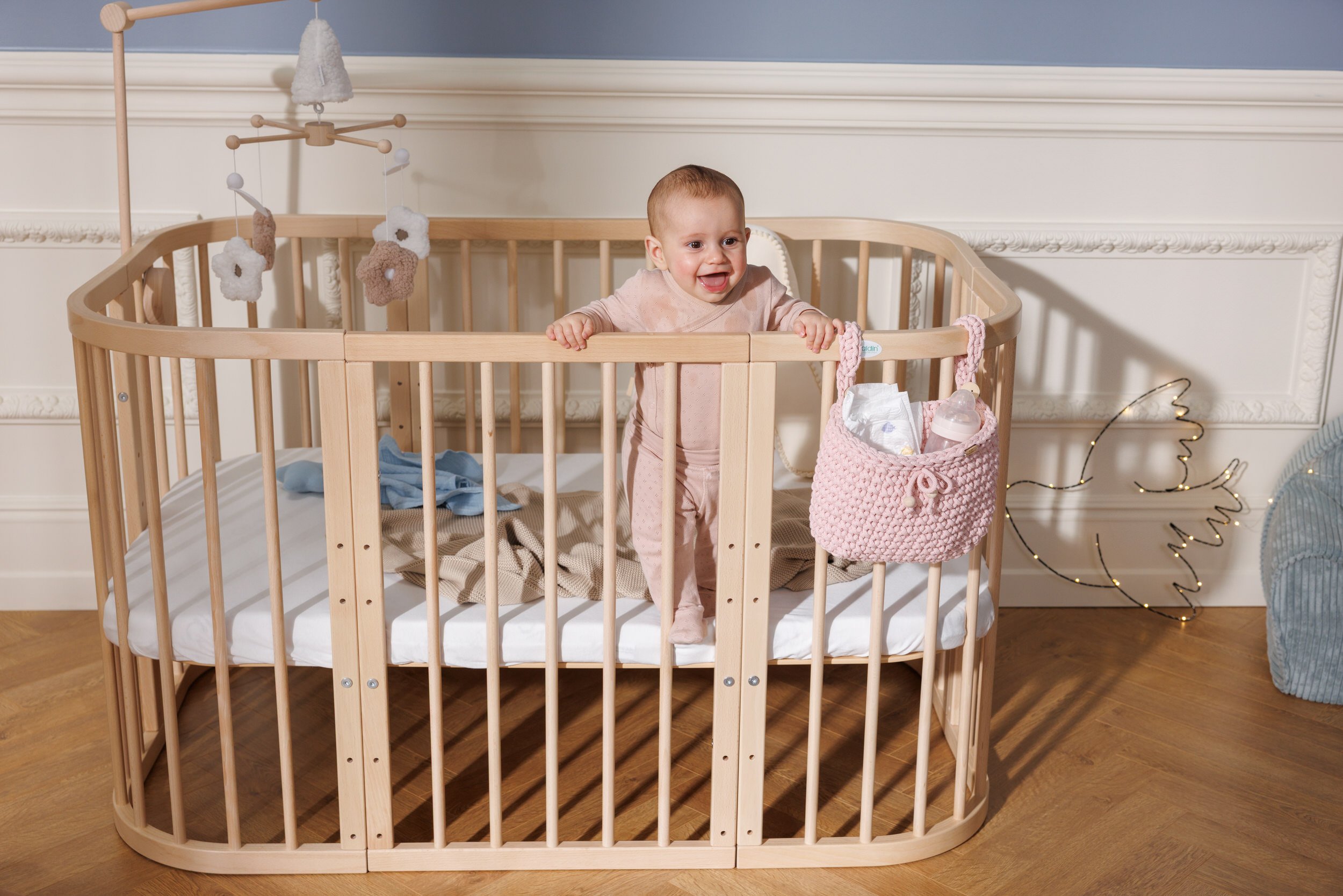 7 in 1 Rectangular Evolving Cradle - Natural 7 in 1 Rectangular Evolving Cradle - Natural