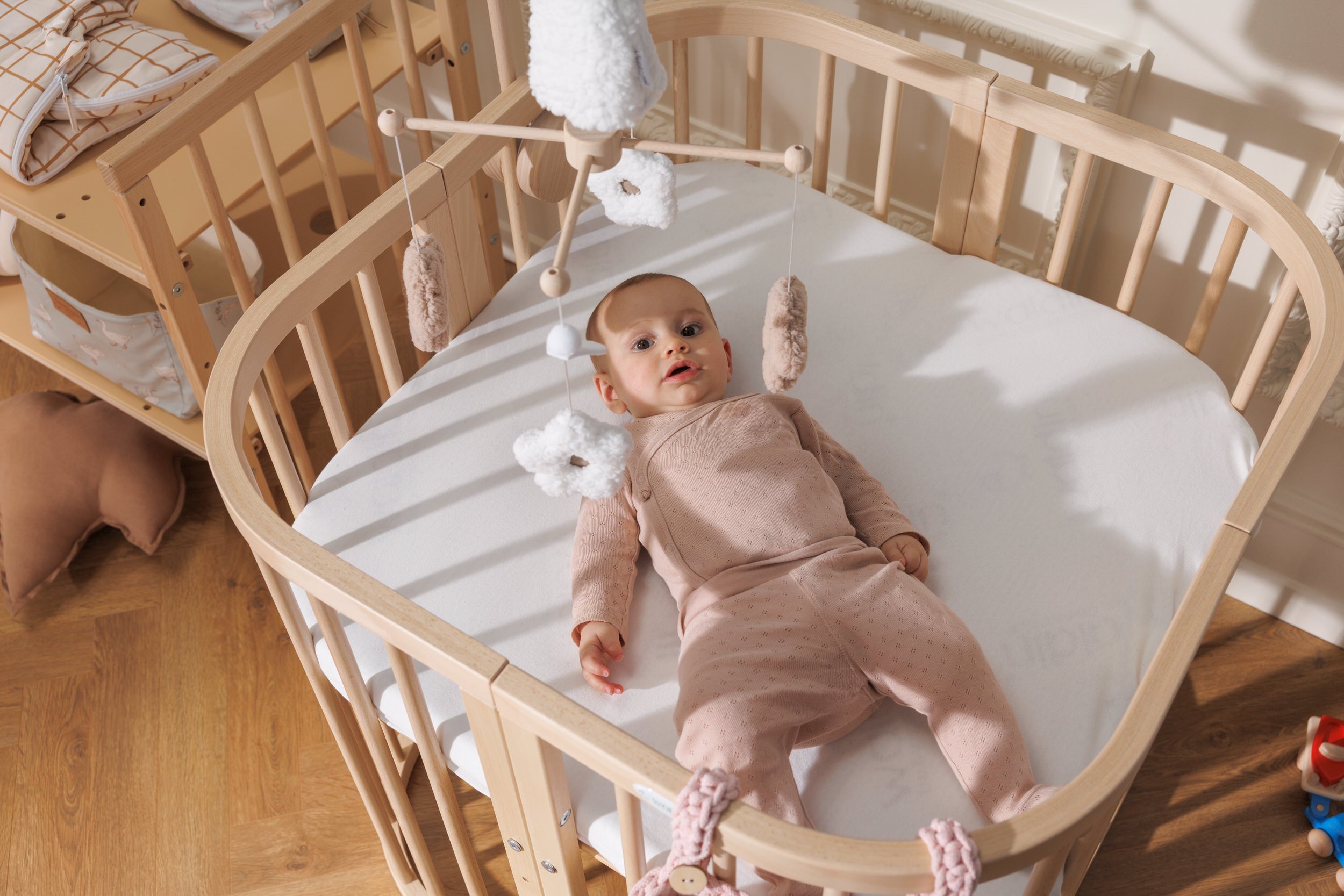 7 in 1 Rectangular Evolving Cradle - Natural 7 in 1 Rectangular Evolving Cradle - Natural