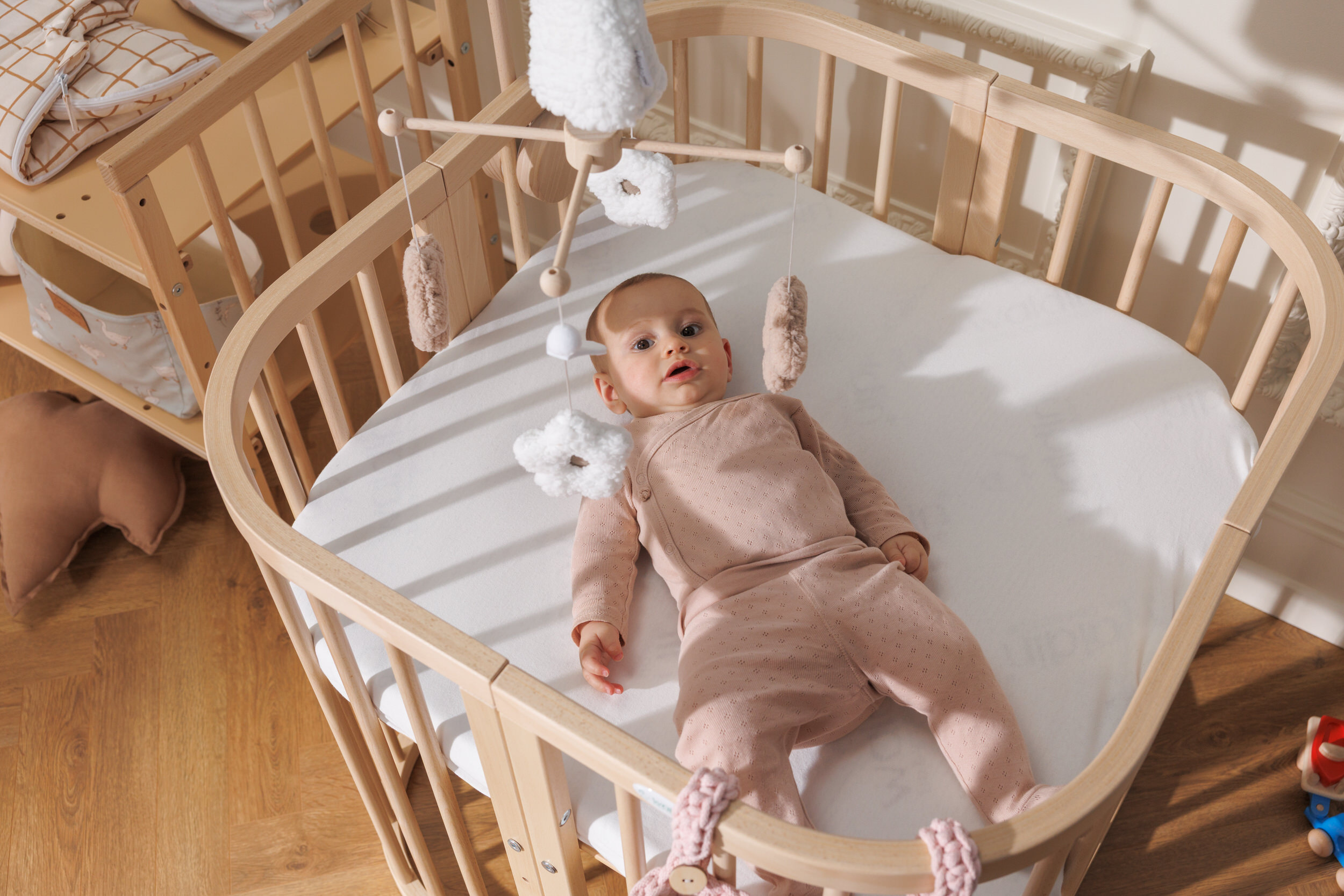 - Berceau Évolutif Rectangulaire 7 en 1 avec Matelas - Naturel - Naturel (Mon Lit Cabane) - Image 8