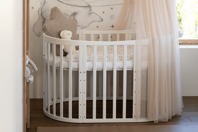 Berceau Évolutif 7 en 1 avec Matelas - Blanc