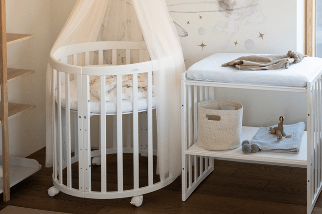 Berceau Évolutif 7 en 1 avec Matelas - Blanc