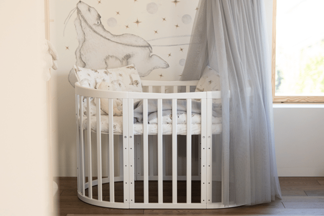 Berceau Évolutif 7 en 1 avec Matelas - Blanc