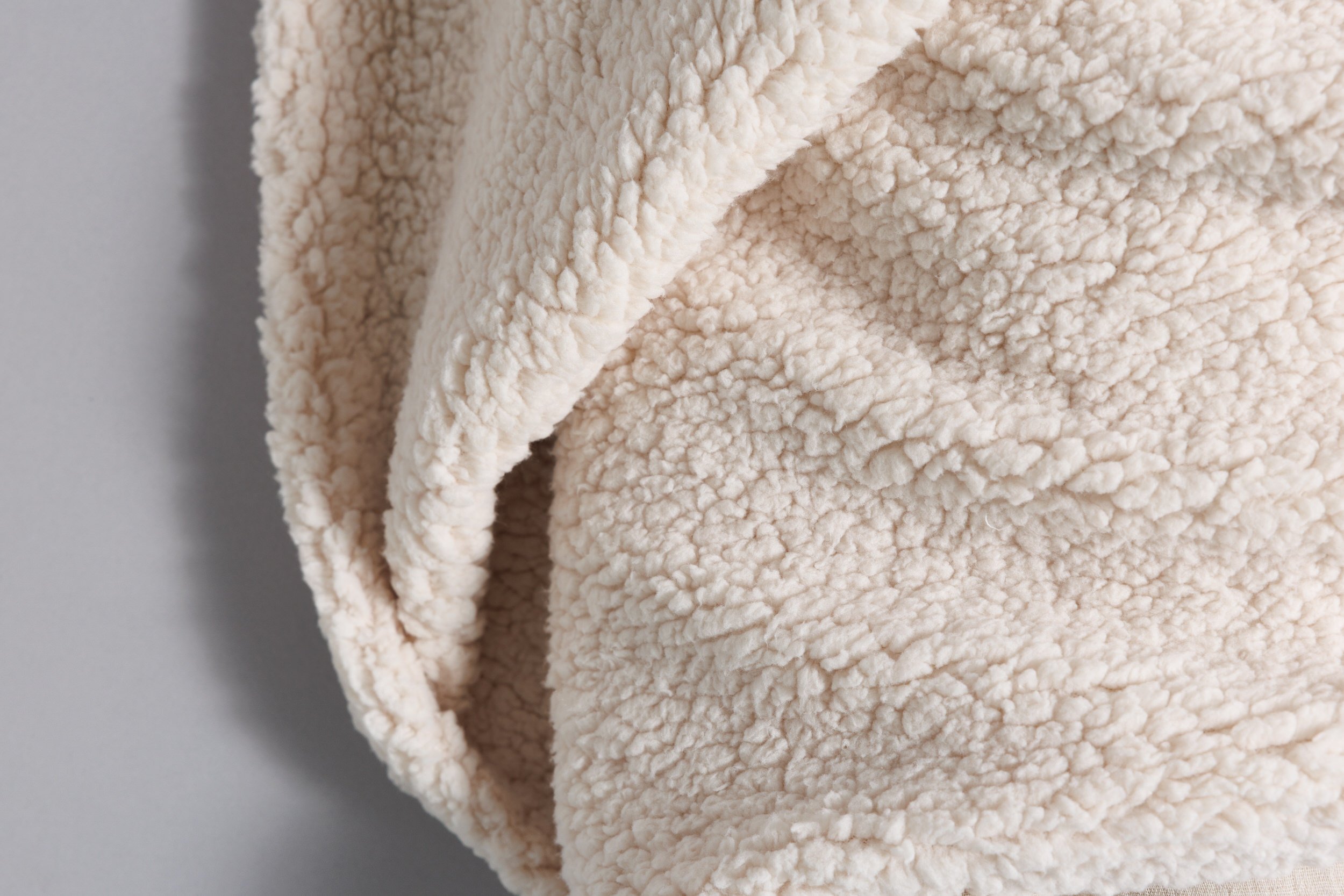 Coperta in Mussola di Cotone e Bouclé a Doppio Lato - Naturale Coperta in Mussola di Cotone e Bouclé a Doppio Lato - Naturale