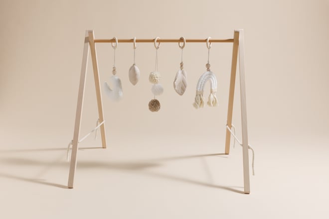 Wooden Baby Gym - Beige