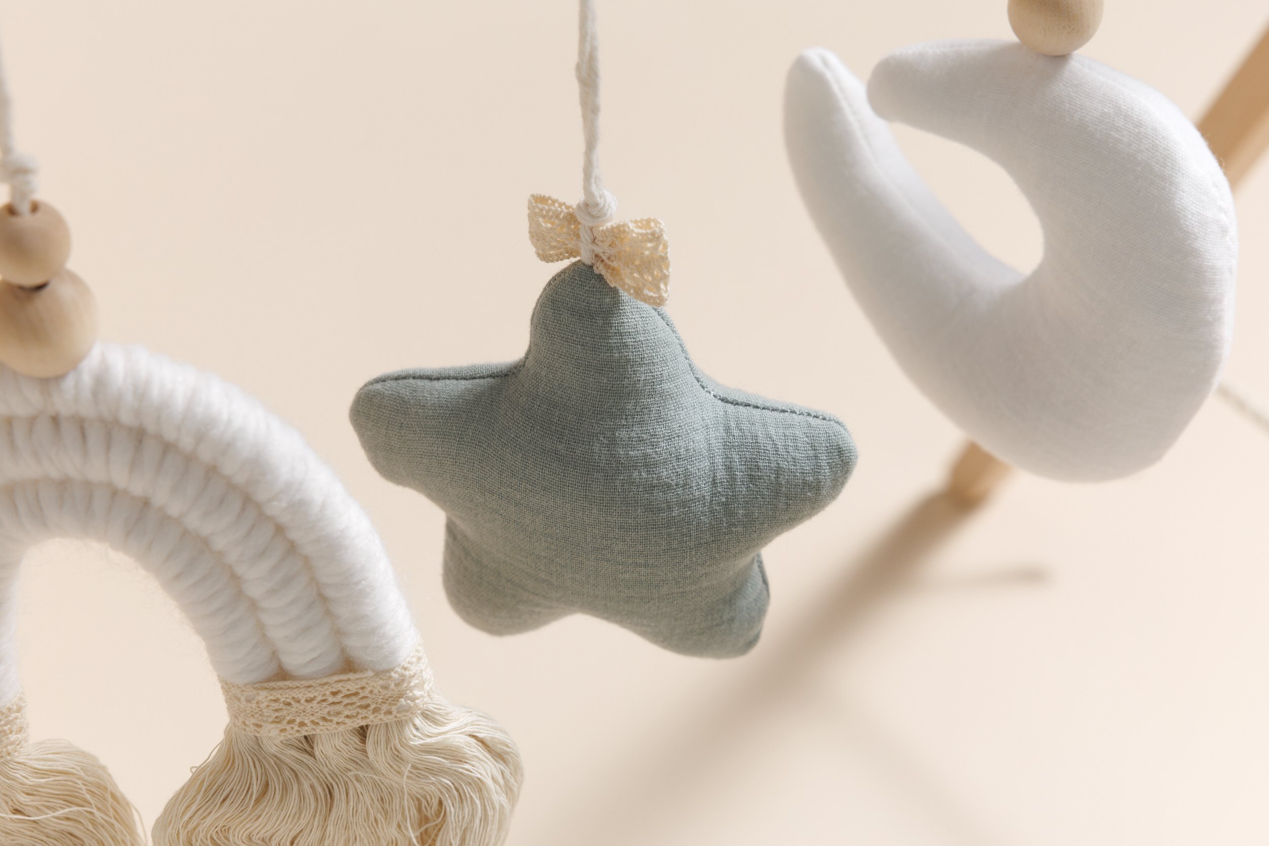 Wooden Baby Gym - Mint Wooden Baby Gym - Mint