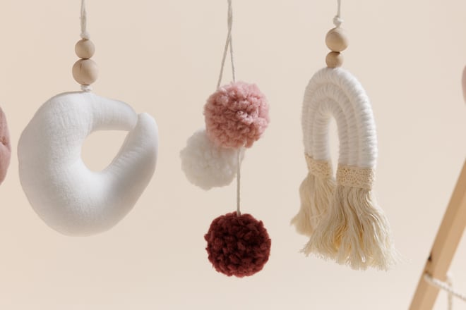 Holz-Babygym - Rosa