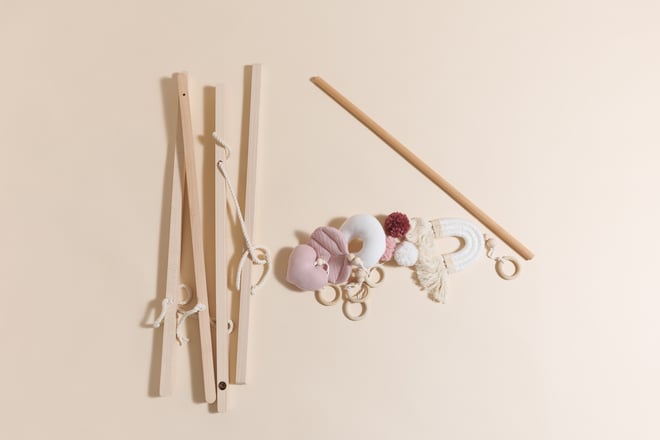 Arche d'éveil en Bois - Rose