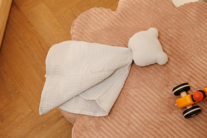  Teddy Bear Comforter - Light Grey