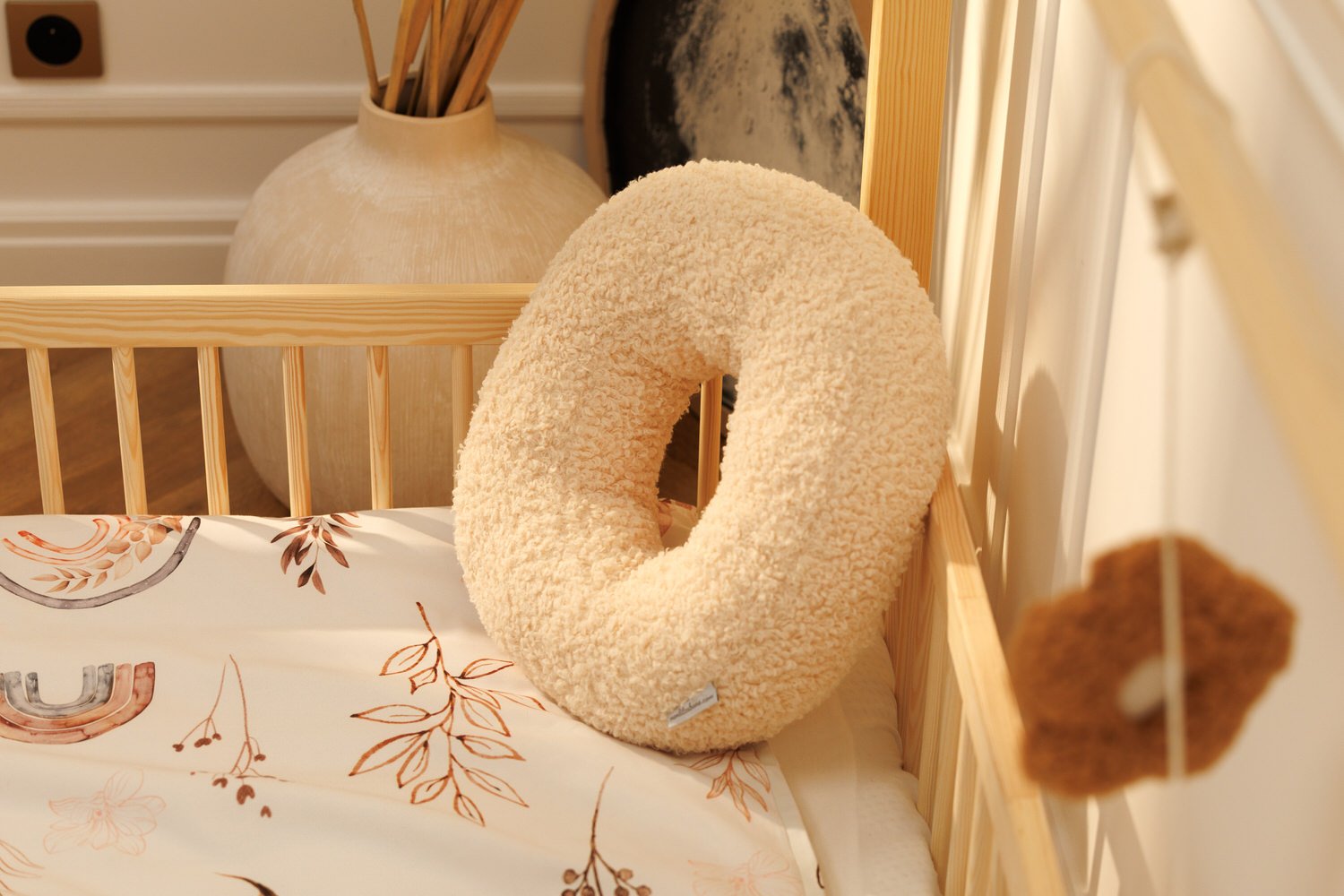 Cuscino Lettera O - Vanilla Boucle Cuscino Lettera O - Vanilla Boucle