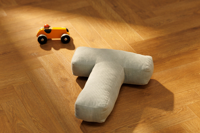 Polštář Písmeno T – Manšestrový Samet Vodní Zelená