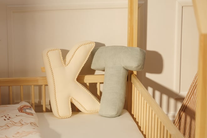 Letter Cushion K - Boho Vanilla