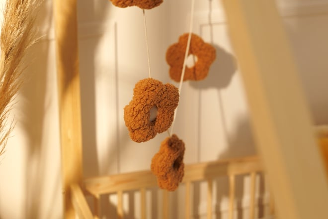 Ghirlanda di Margherite Boucle - Caramel