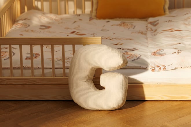 Letter Cushion G - Ecru Corduroy