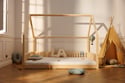 Tipi in Mussola a Quadri Double Face - Miele