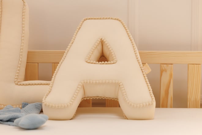 Letter Cushion A - Boho Vanilla