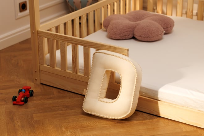 Cuscino Lettera D - Boho Vaniglia