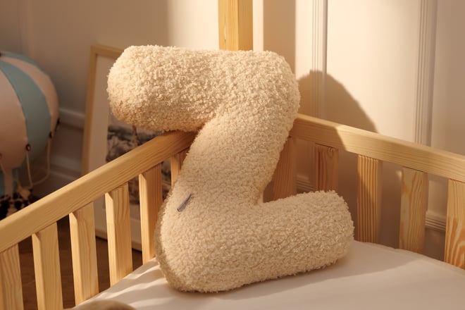 Coussin Lettre Z - Vanilla Bouclé