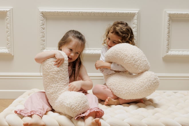 Coussin Lettre L - Vanilla Bouclé