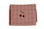 Checkered Cherry Duvet Set Red 140x200