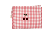 Checkered Cherry Duvet Set Pink 140x200