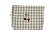Funda Nórdica de Cuadros Cereza - Gris 140x200