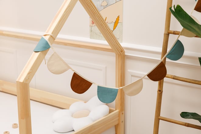 Cuscino margherita in velluto - Beige